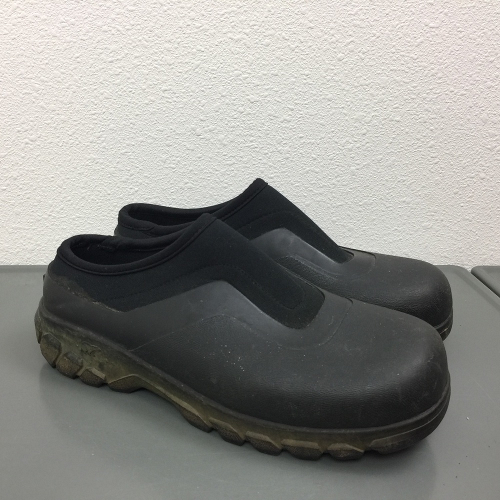 Sorel Gardener Black Rubber Mules Slip On Shoes 7